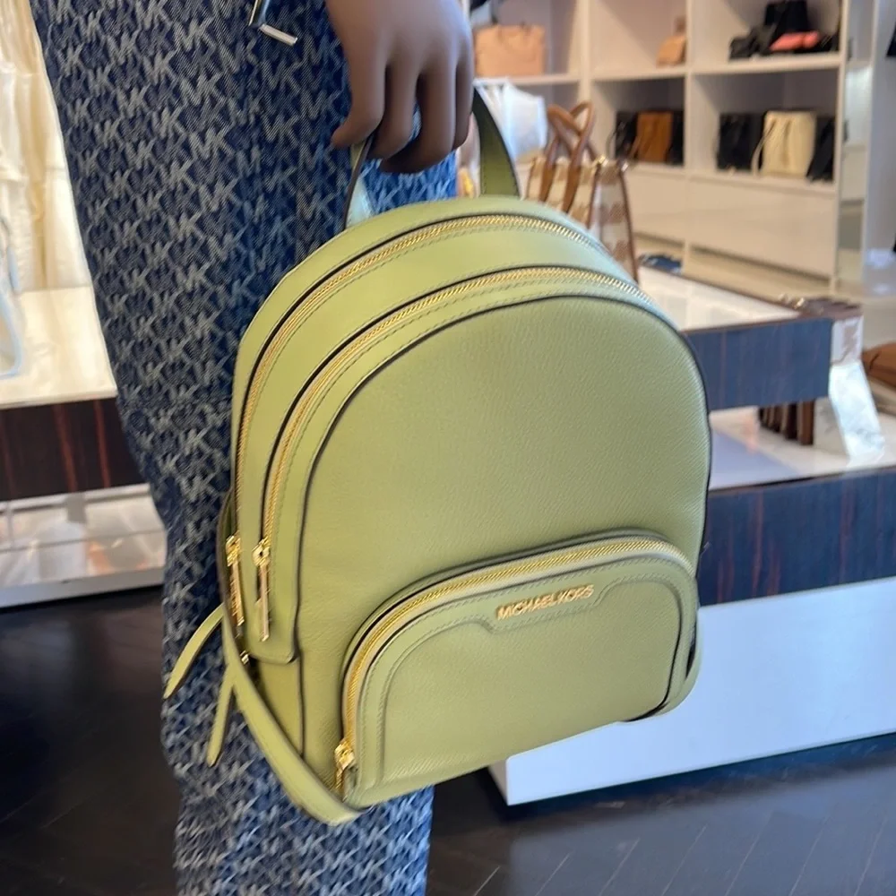 Michael Kors Jaycee Medium Logo Backpack Light Sage